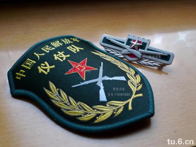 解放军仪仗队陆军臂章及胸章